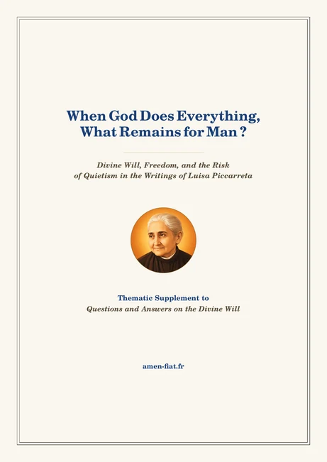 Cover of the supplement When God Does Everything, What Remains for Man?